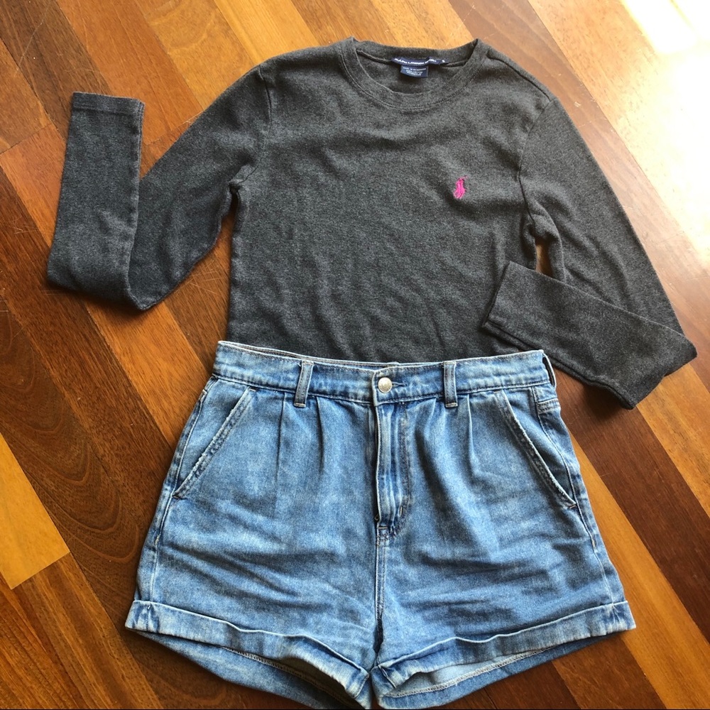 Ralph Lauren Sport Gray Longsleeve Fitted Top